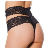 Coquette International Lingerie Worth The Wait High Waist Thong (Black)