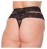 Coquette International Lingerie Worth The Wait High Waist Thong (Black)