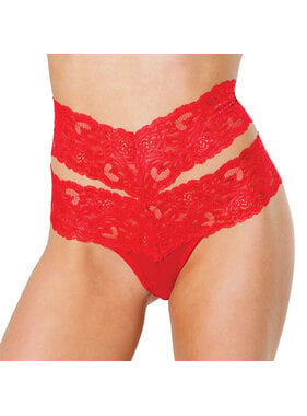 Coquette International Lingerie Worth The Wait High Waist Thong (Red)