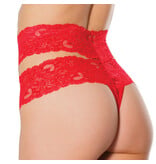 Coquette International Lingerie Worth The Wait High Waist Thong (Red)