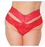 Coquette International Lingerie Worth The Wait High Waist Thong (Red)