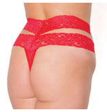 Coquette International Lingerie Worth The Wait High Waist Thong (Red)