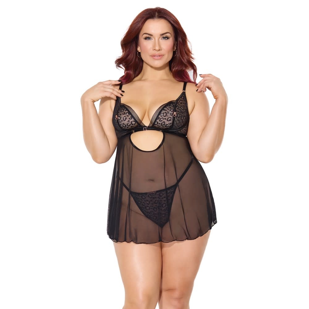 Coquette International Lingerie Feline Fatale Babydoll & G-String