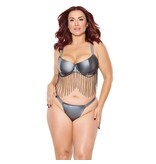 Coquette International Lingerie Gunmetal Glam Bra & Thong