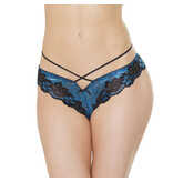 Coquette International Lingerie Daring Details Panty (Black/Blue)