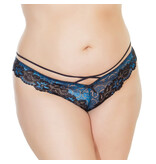Coquette International Lingerie Daring Details Panty (Black/Blue)