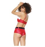 Coquette International Lingerie Holiday Vixen Bra Top & Booty Shorts (Merlot)