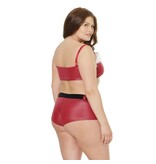 Coquette International Lingerie Holiday Vixen Bra Top & Booty Shorts (Merlot)