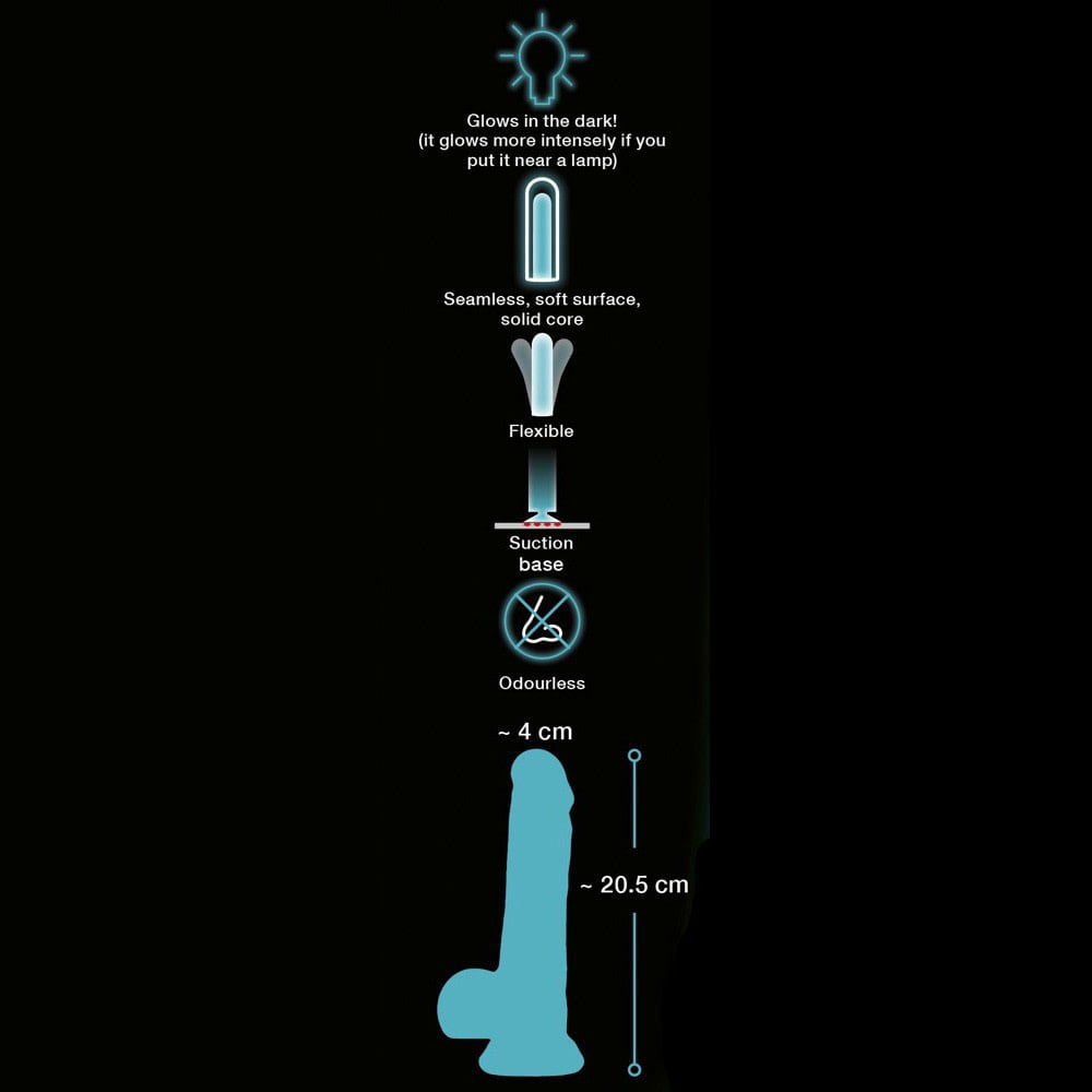 You 2 Toys Glow In The Dark Silicone Dildo