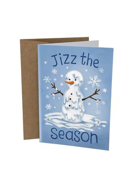 Sleazy Greetings Greeting Card: Jizz The Season