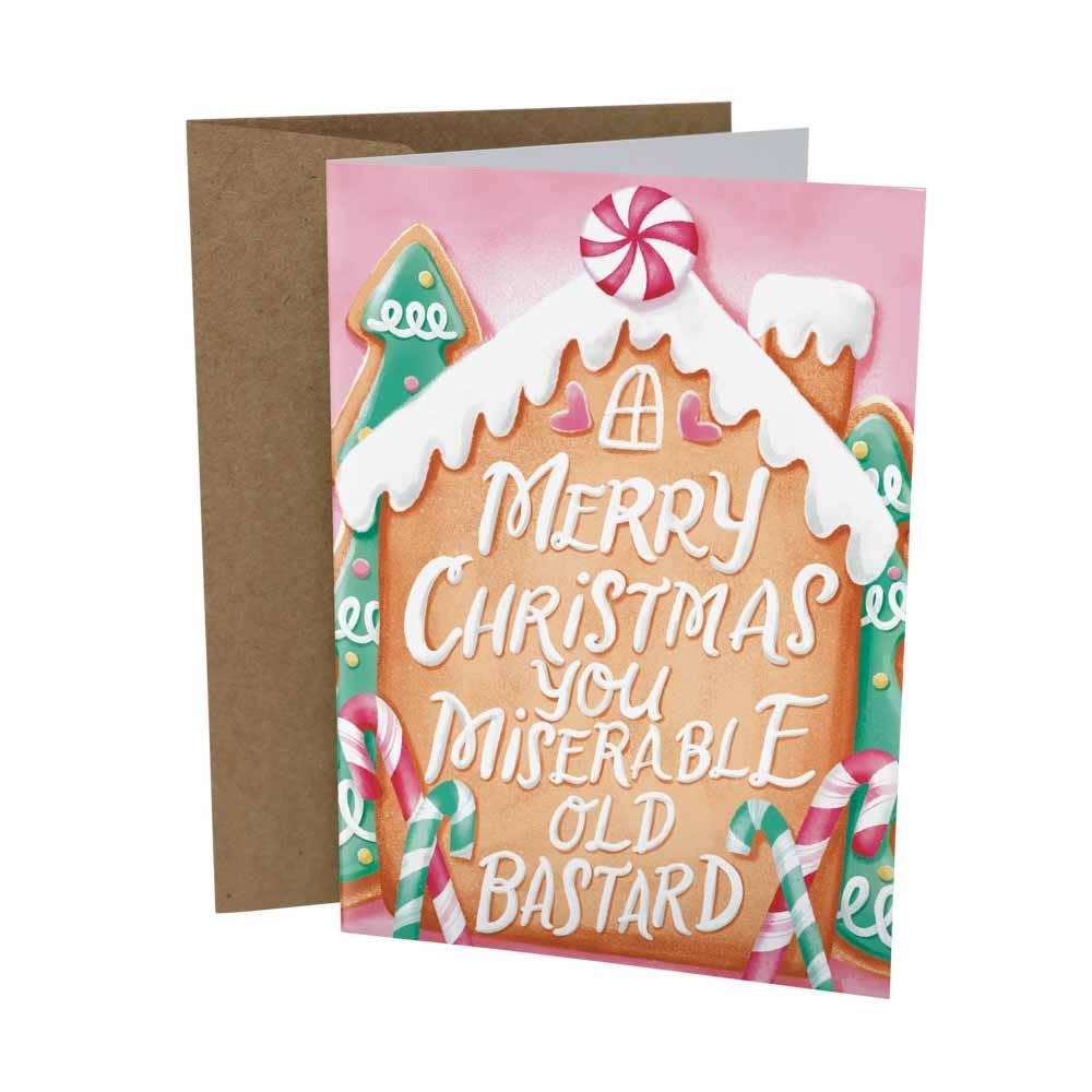 Sleazy Greetings Greeting Card: Miserable Old Bastard