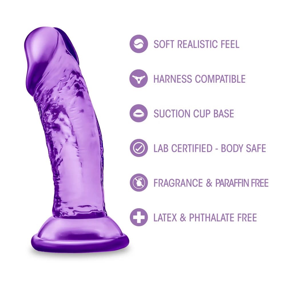Blush Novelties B Yours Sweet n Small 4" Dildo (Purple)