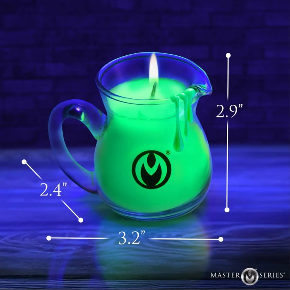 XR Brands Master Series Glow Pour Blacklight Wax Play Pitchers