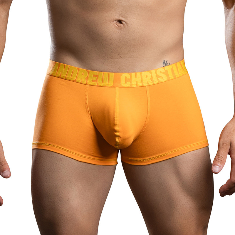 Andrew Christian Menswear Happy Cotton Boxer w/ ALMOST NAKED (Tangerine)