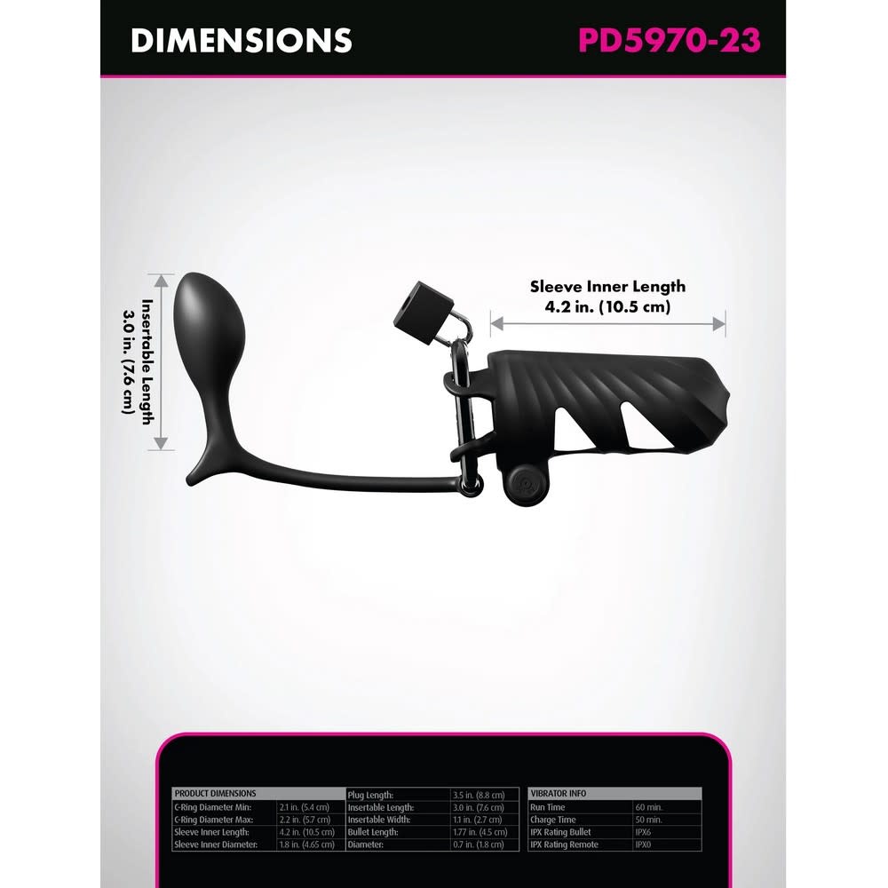 Pipedream Products Fantasy C-Ringz Vibrating Cock Blocker w/Ass-Gasm Plug