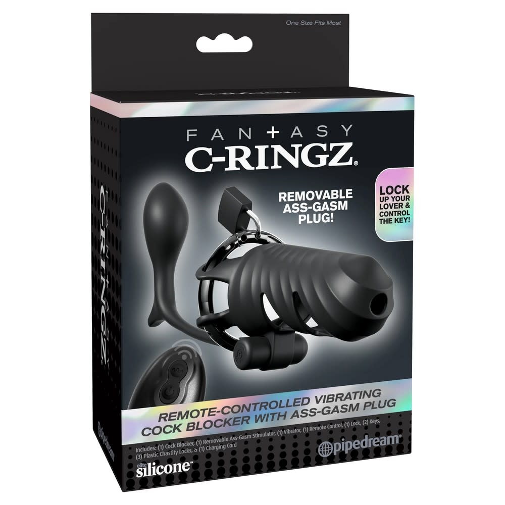 Pipedream Products Fantasy C-Ringz Vibrating Cock Blocker w/Ass-Gasm Plug