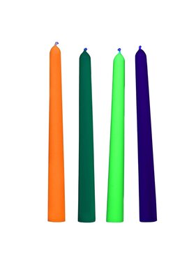 XR Brands Master Series Glow Wax Blacklight Drip Candles 4 pk