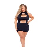 Pink Lipstick Can’t Commit Dress (Black)