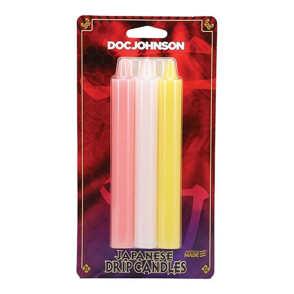 Doc Johnson Toys Japanese Drip Candles Pink/White/Yellow