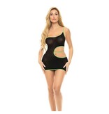 Pink Lipstick All You Need Cut Out Dress (Black)