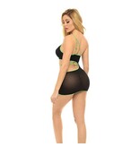 Pink Lipstick All You Need Cut Out Dress (Black)