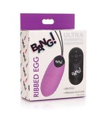 XR Brands Bang! 28X Ribbed Silicone Egg w/ Remote Control