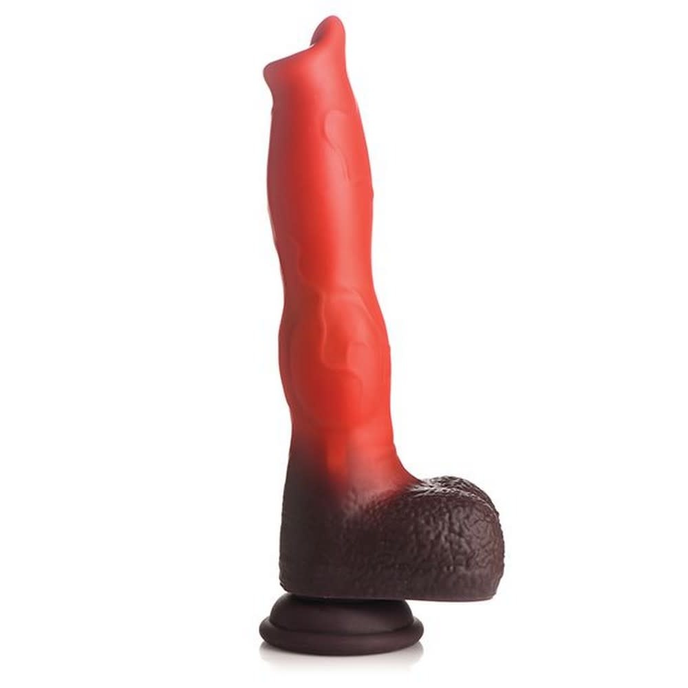 XR Brands Creature Cocks: Ramming Hound Thrusting & Vibrating Silicone Dildo w/Remote Control