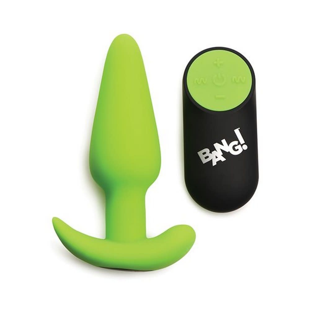XR Brands Bang! Glow in the Dark 21X Remote Controlled Butt Plug