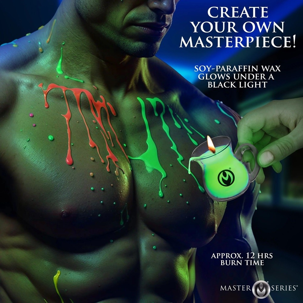 XR Brands Master Series Glow Pour Blacklight Wax Play Pitchers