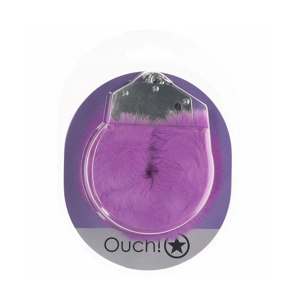 Shots America Toys Ouch! Heavy Duty Fluffy Cuffs (Purple)
