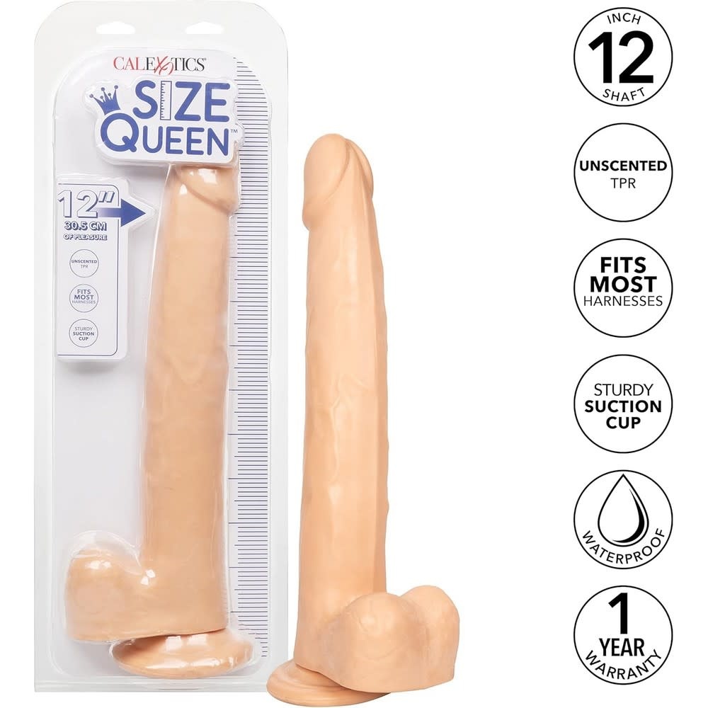Cal Exotics Size Queen 12" Jelly Dildo (Ivory)
