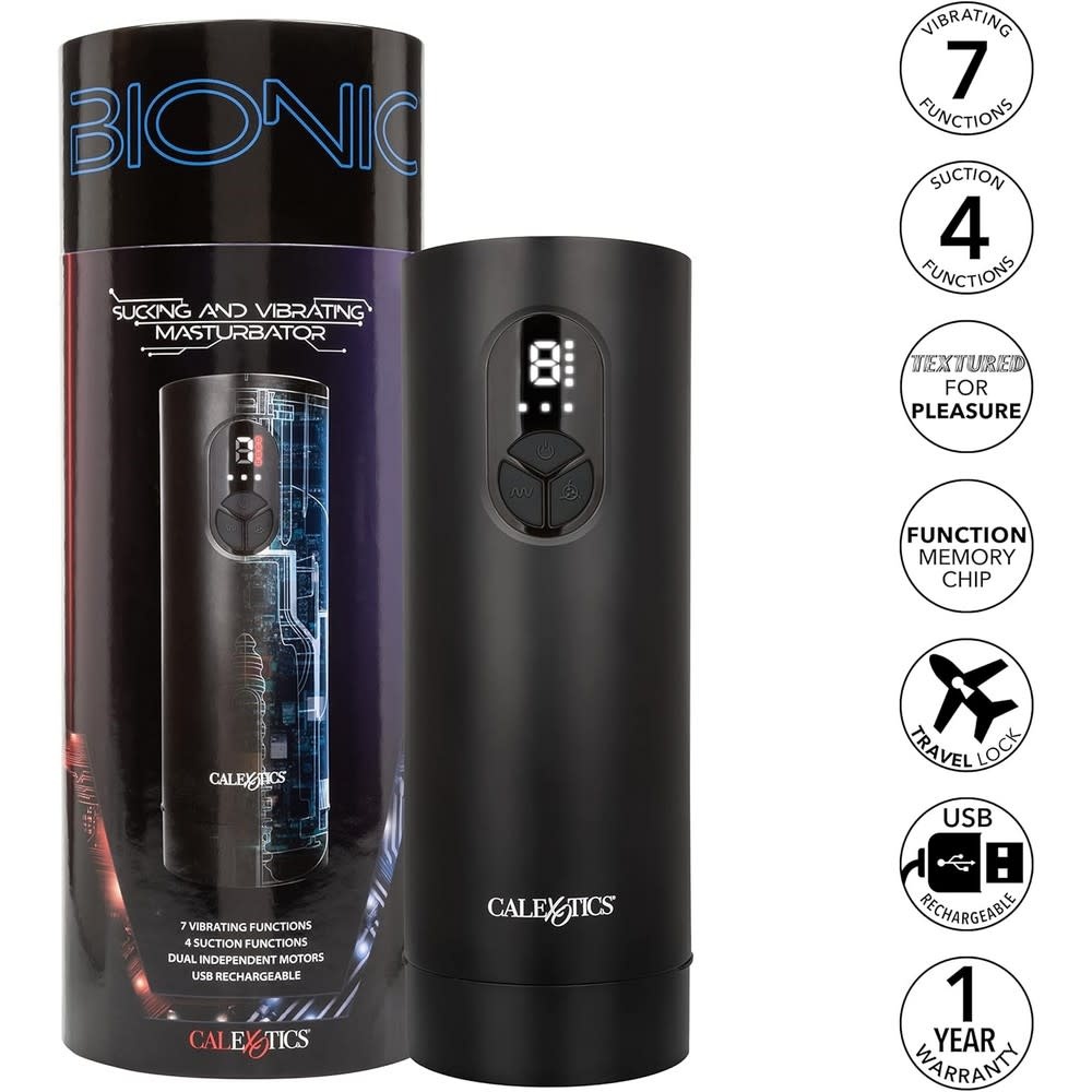 Cal Exotics Bionic Sucking and Vibrating Masturbator