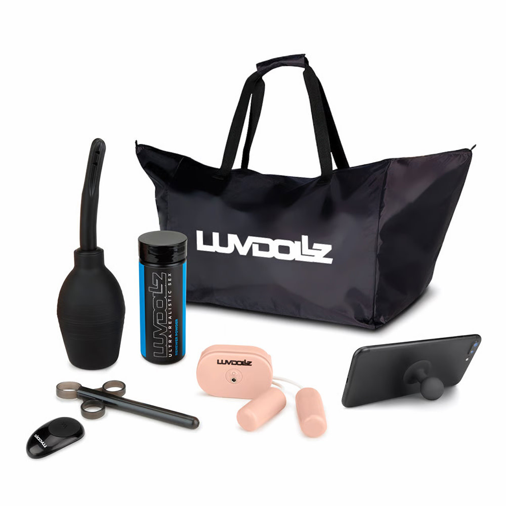 Electric Novelties LuvDollz Vibrating Pussy & Ass (Light)