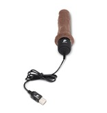 Electric Novelties Power Cock 8" Girthy Realistic Vibe (Dark Brown)