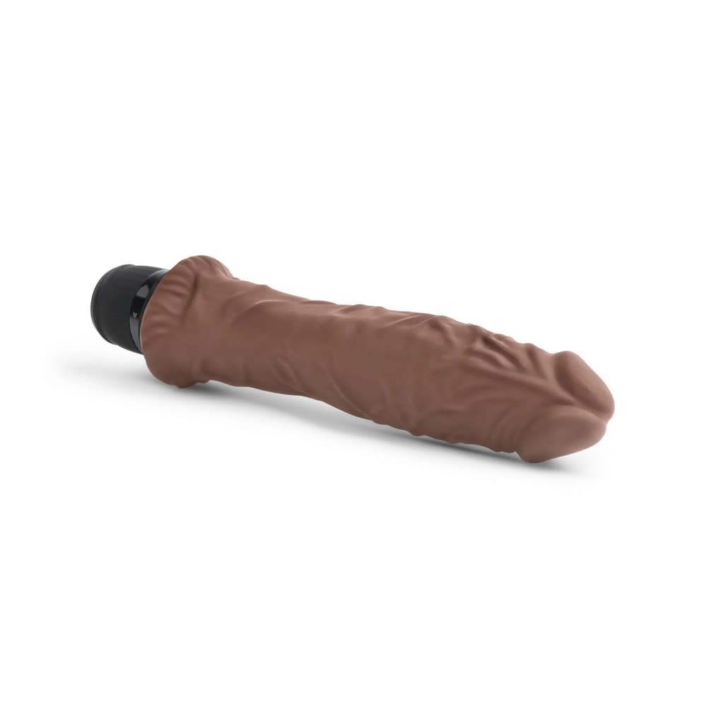 Electric Novelties Power Cock 8" Girthy Realistic Vibe (Dark Brown)