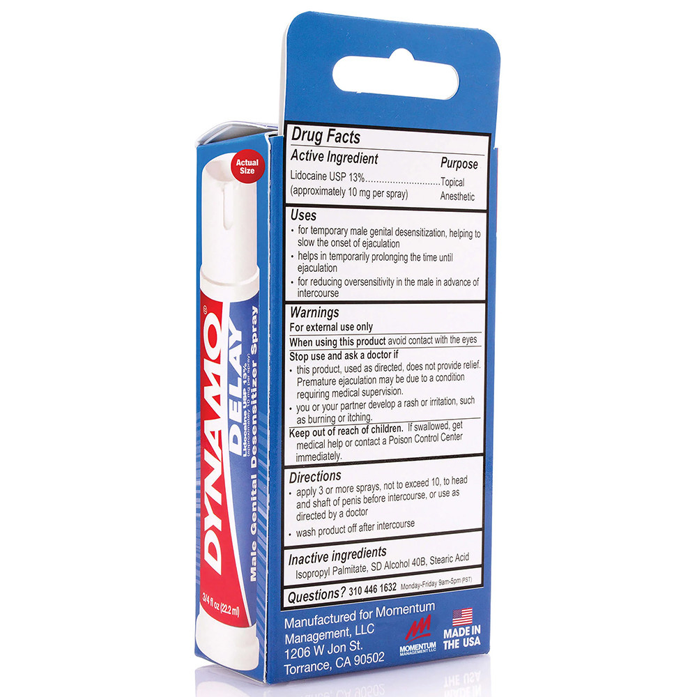 Screaming O Dynamo Delay Spray 0.75 oz (22 ml) (Lidocaine 13%)