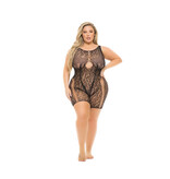 Pink Lipstick Animal Inside Catsuit (Black)