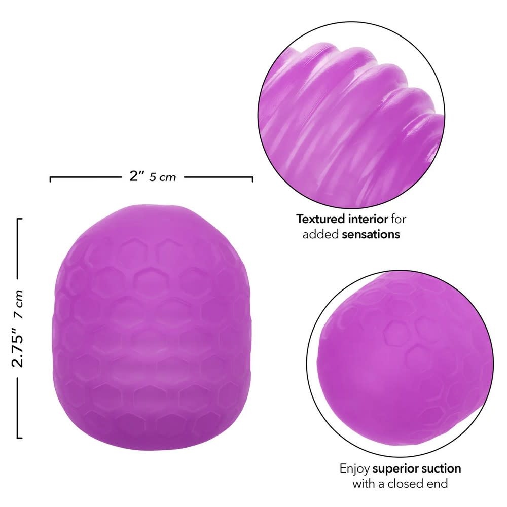 Cal Exotics Pop Sock Textured Stroker (Purple)