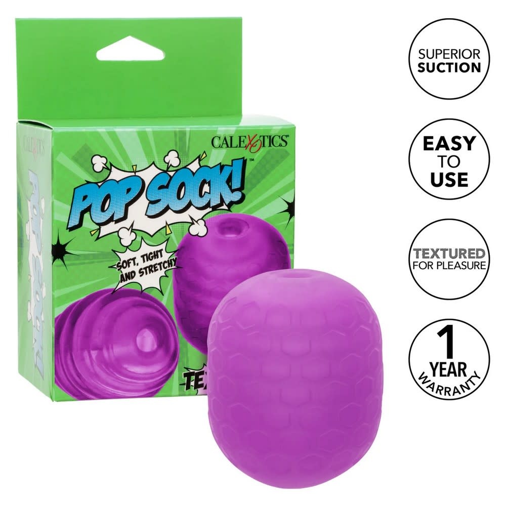 Cal Exotics Pop Sock Textured Stroker (Purple)