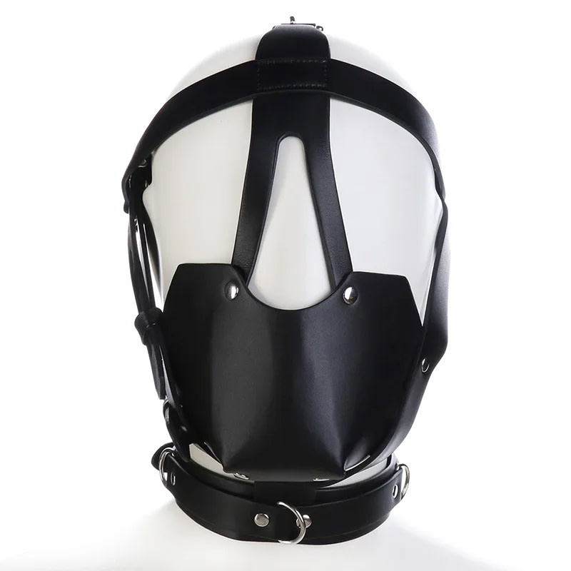 Premium Products Bondage Muzzle Hood with Collar