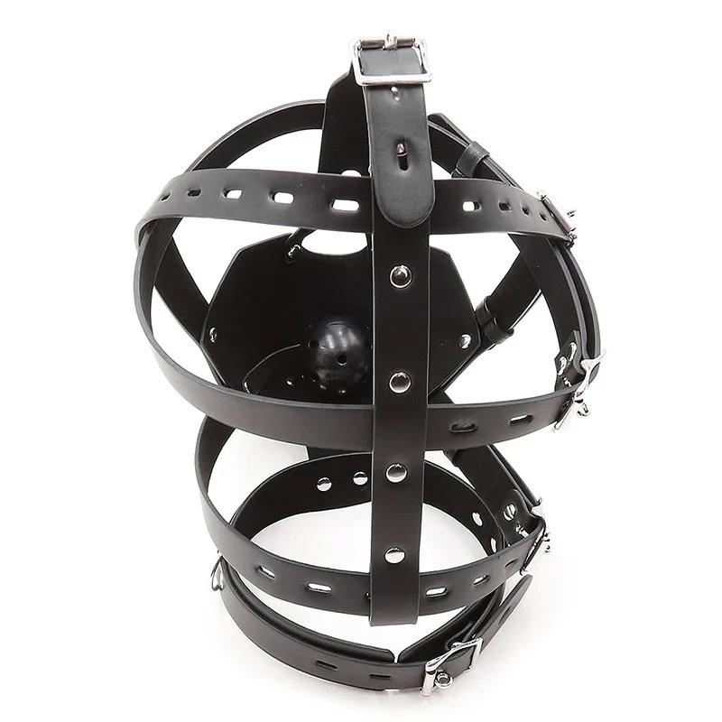 Premium Products Bondage Muzzle Hood with Collar