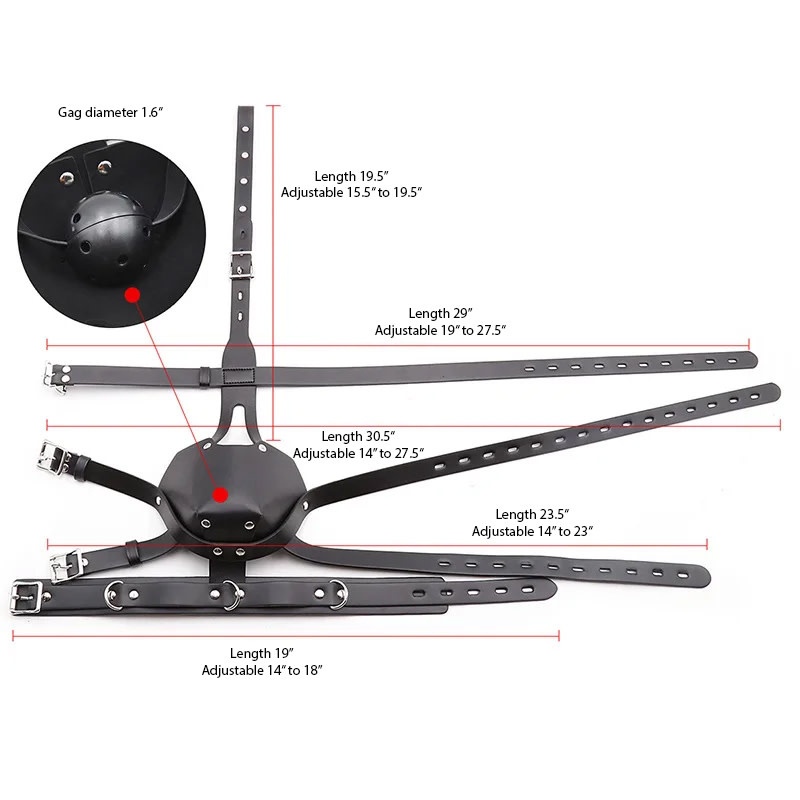 Premium Products Bondage Muzzle Hood with Collar