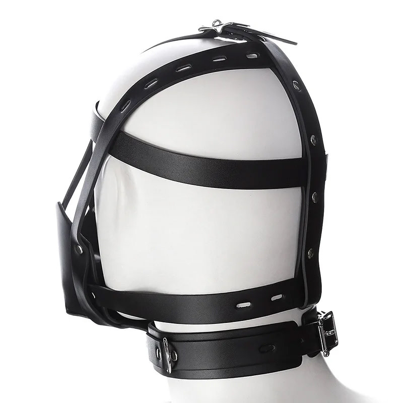 Premium Products Bondage Muzzle Hood with Collar