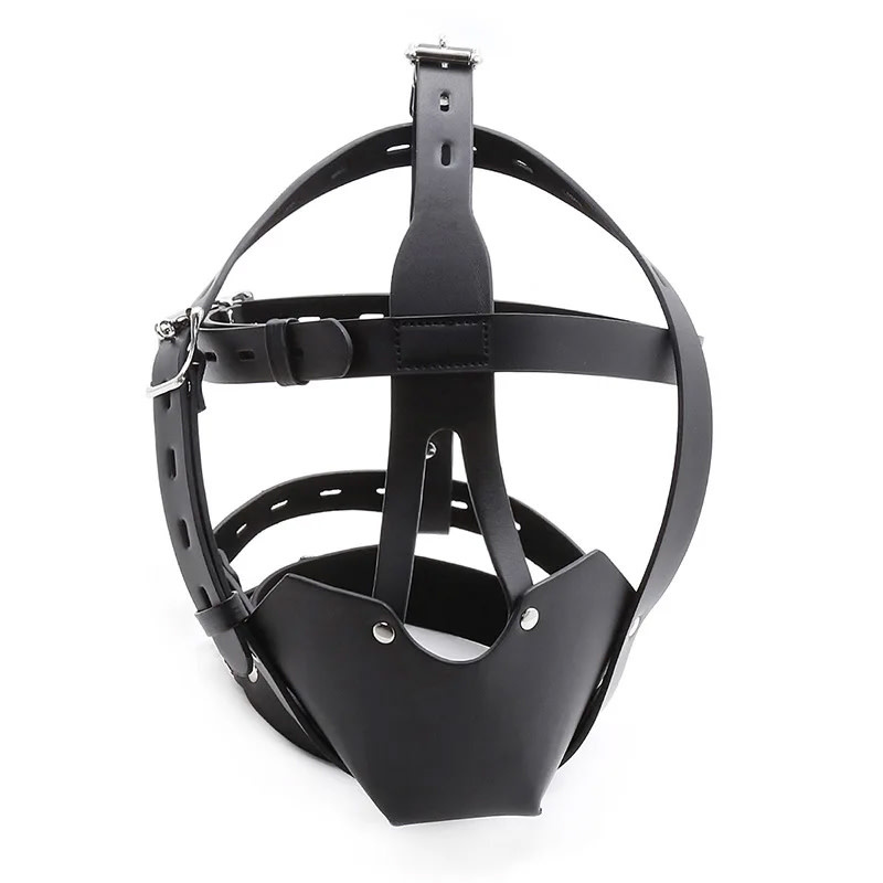 Premium Products Bondage Muzzle Hood with Collar