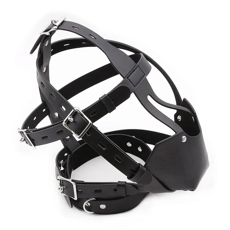 Premium Products Bondage Muzzle Hood with Collar
