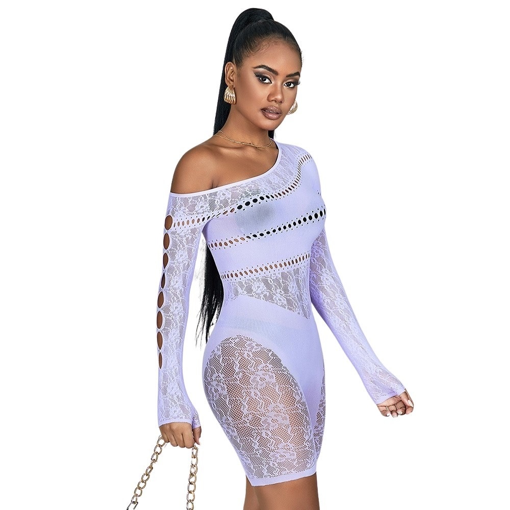 ComeOn Dear Lilac Panel Shorts Catsuit