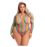 Pink Lipstick More Color Long Sleeve Bodysuit