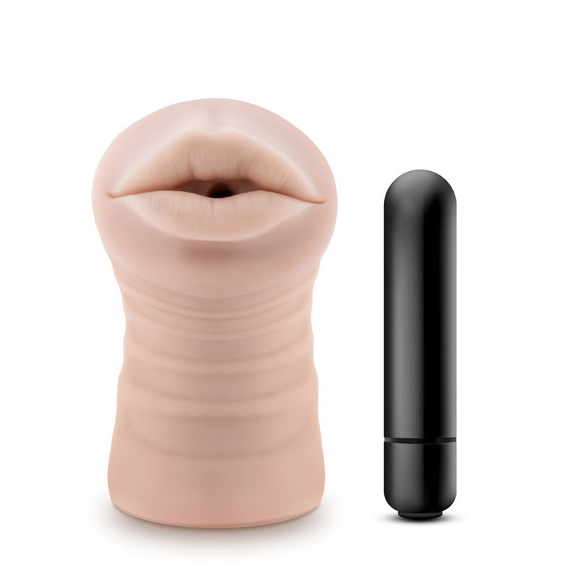 Blush Novelties M for Men: Skye Vibrating Mouth Stroker