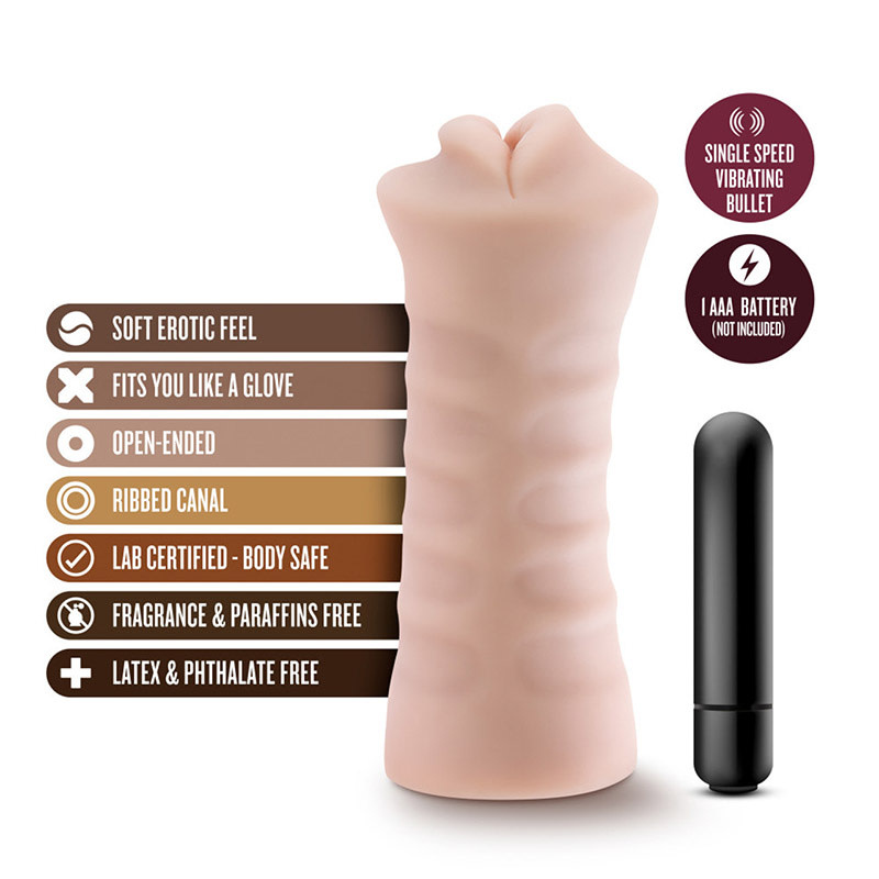 Blush Novelties M for Men: Skye Vibrating Mouth Stroker