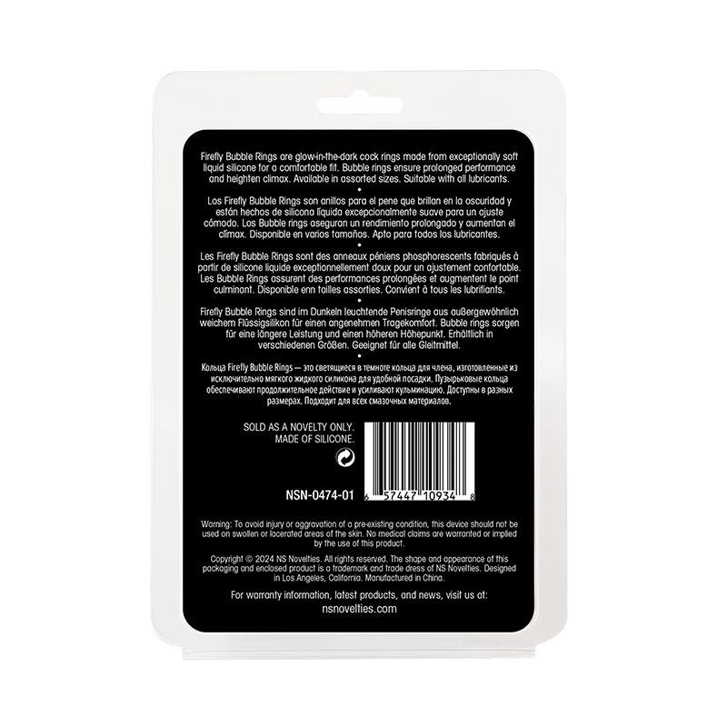 NS Novelties Firefly 3 Piece Bubble Rings